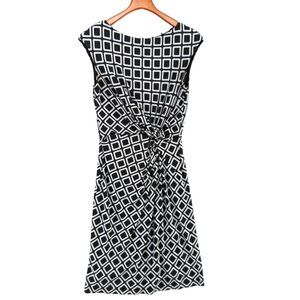 Lauren Ralph Lauren Black and White Geometric Dress